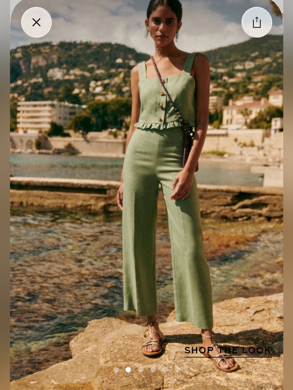 NWT Sezane Jenson Linen Trousers Size 6